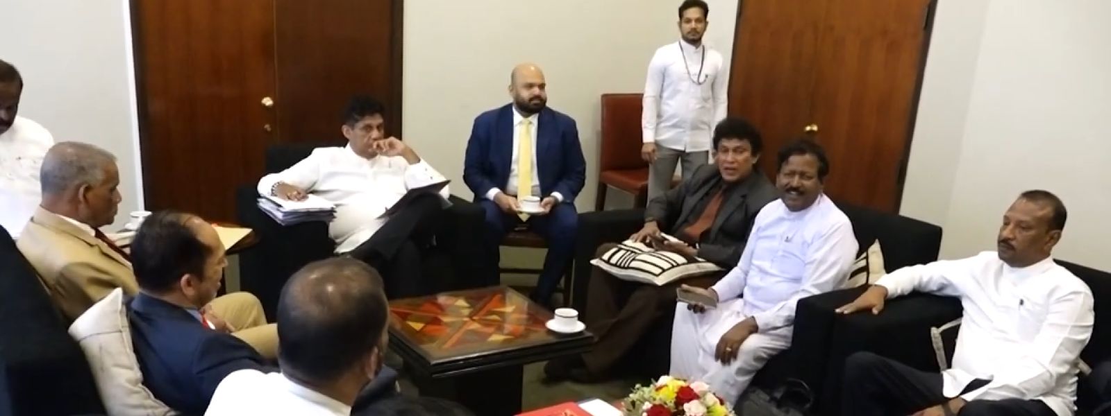 Sajith Meets Tamil and Muslim MPs In Parliament